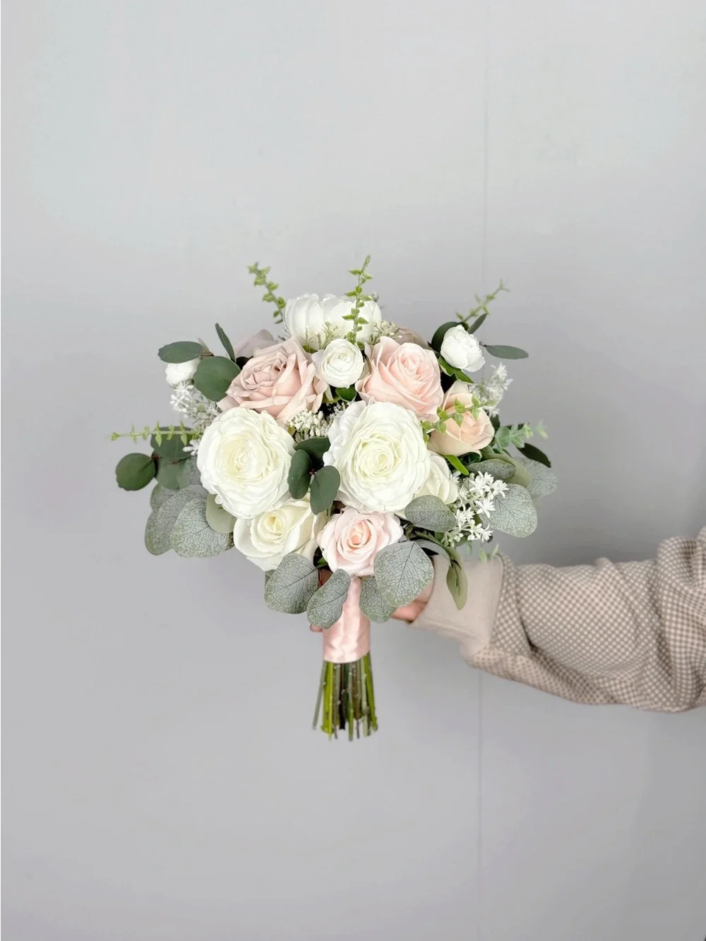 Elegant White & Blush Floral Bouquet - Home Accents
